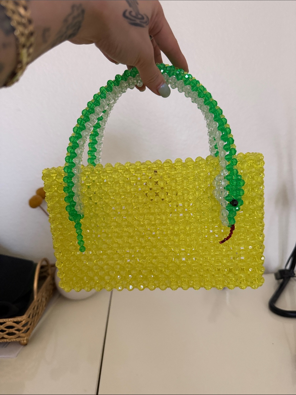 Yellow Beaded Snake Bag Susan Alexandra — image 3 of 3